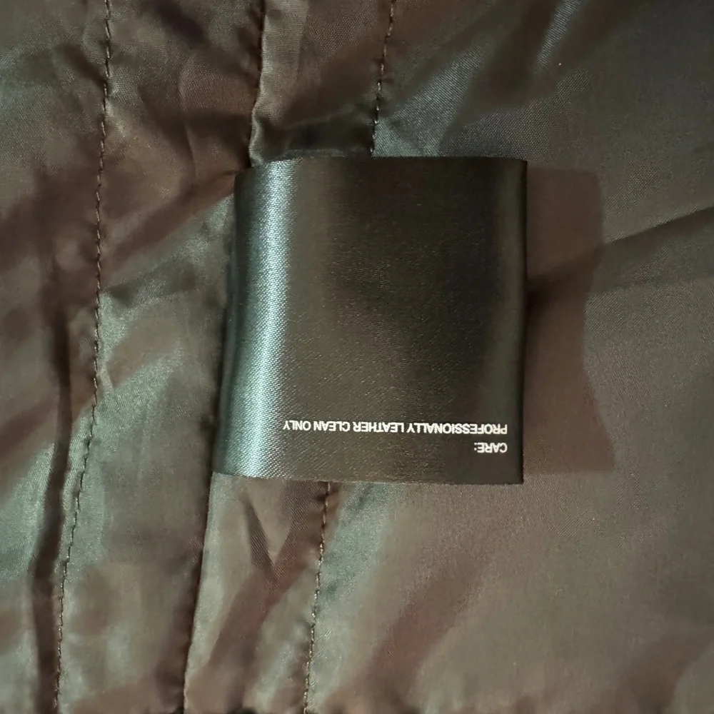 Perry Ellis Portfolio genuine leather Bomber jacket - Picture 4 of 5